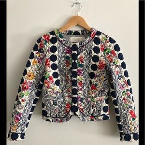 Anthropologie, Isani snap button multi color quilted light weight jacket!